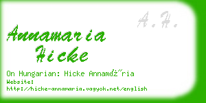 annamaria hicke business card